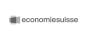 Gray economiesuisse logo with a geometric symbol on the left and the word "economiesuisse" in lowercase letters on the right.