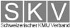 Logo of the Schweizerischer KMU Verband with large white letters "SKV" in grey boxes and the full name written below in black and grey text.
